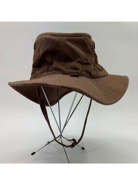 Tilley Hemp Hat Brown Wide Brim UPF 50+ Size 7 5/8 Made In Canada Durable Outdoo